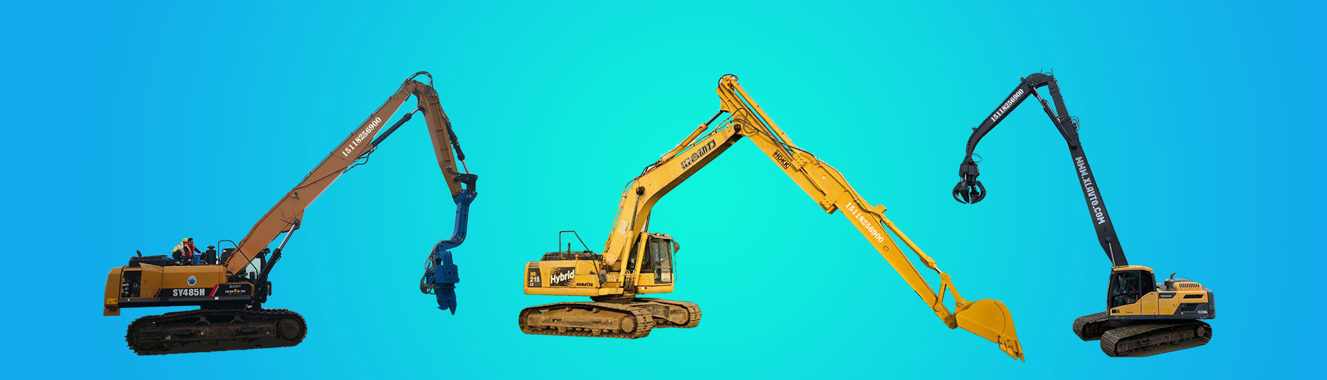 挖掘机打桩臂、滑臂、抓料臂